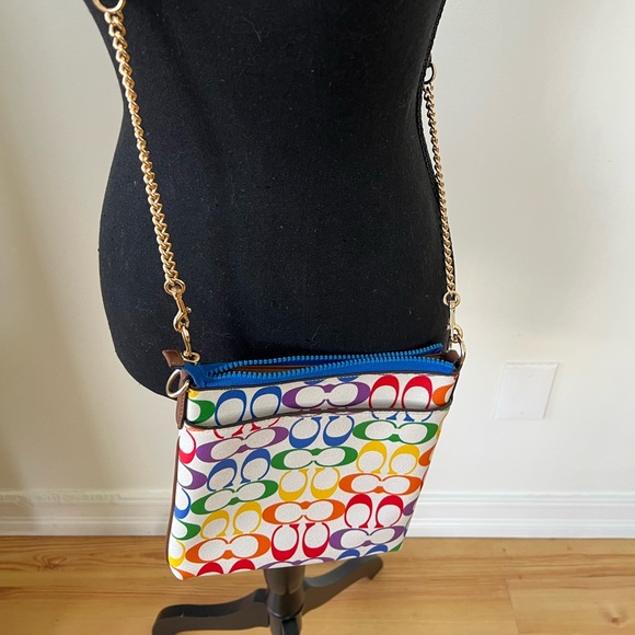 Coach Handbags - Authentic Rainbow Pride Colorful Crossbody Bag (Accepting Offers)